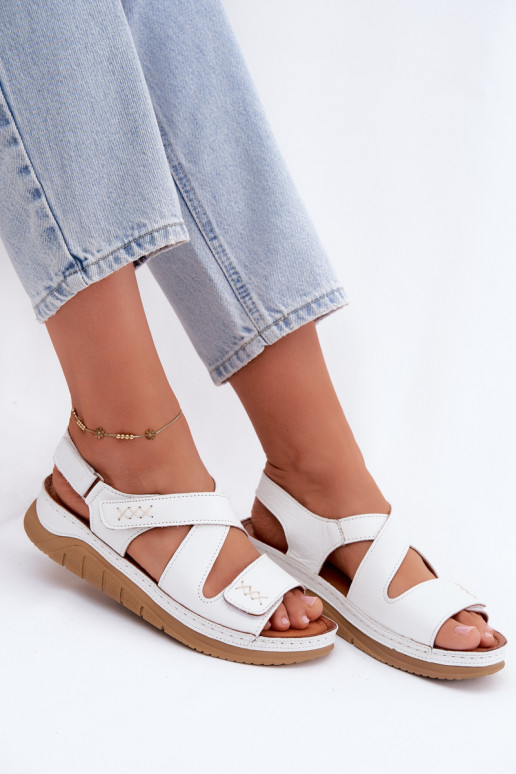 Sandalias blancas para mujer con plataforma