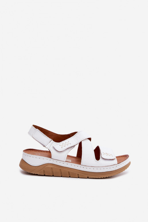 Sandalias blancas para mujer con plataforma