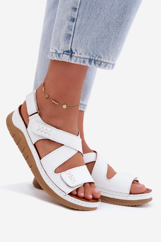 Sandalias blancas para mujer con plataforma