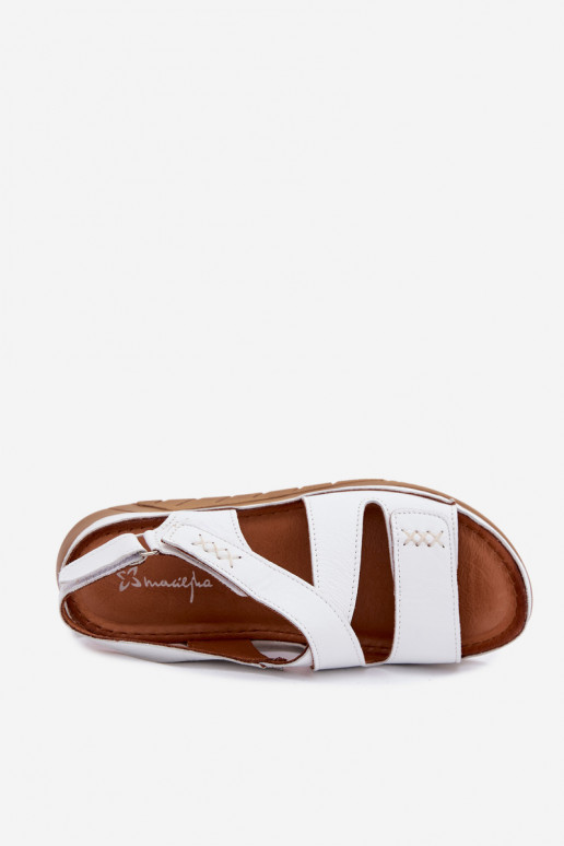 Sandalias blancas para mujer con plataforma