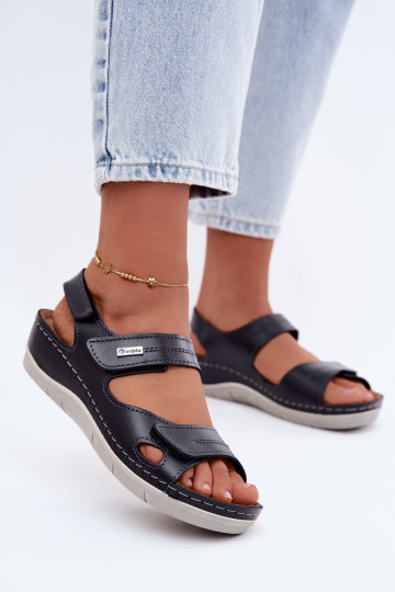 Sandalias azul oscuro para mujer Inblu 2