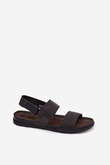 Sandalias negras para hombre INBLU