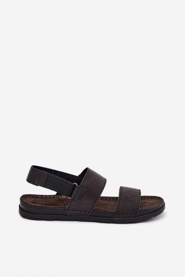Sandalias negras para hombre INBLU 2