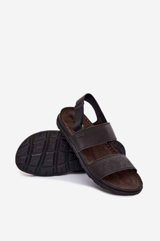 Sandalias negras para hombre INBLU