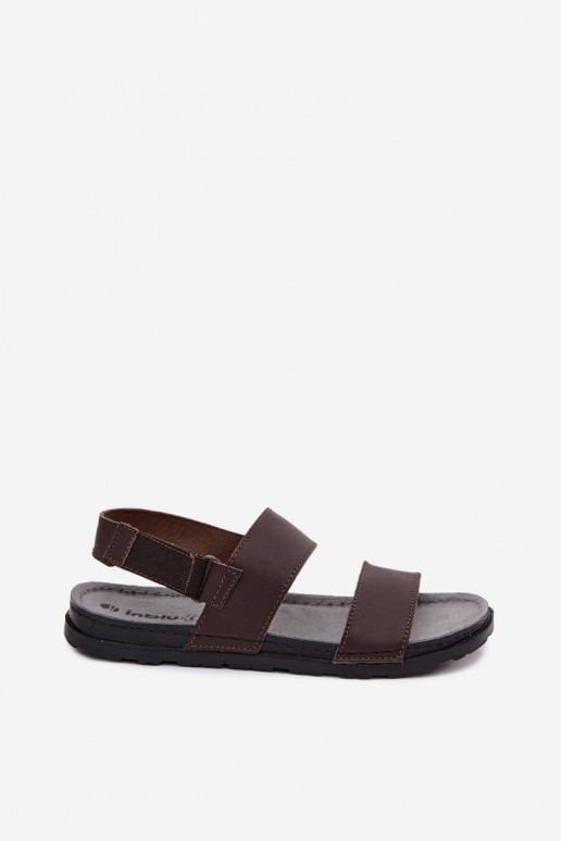 Sandalias marrones oscuras para hombre INBLU
