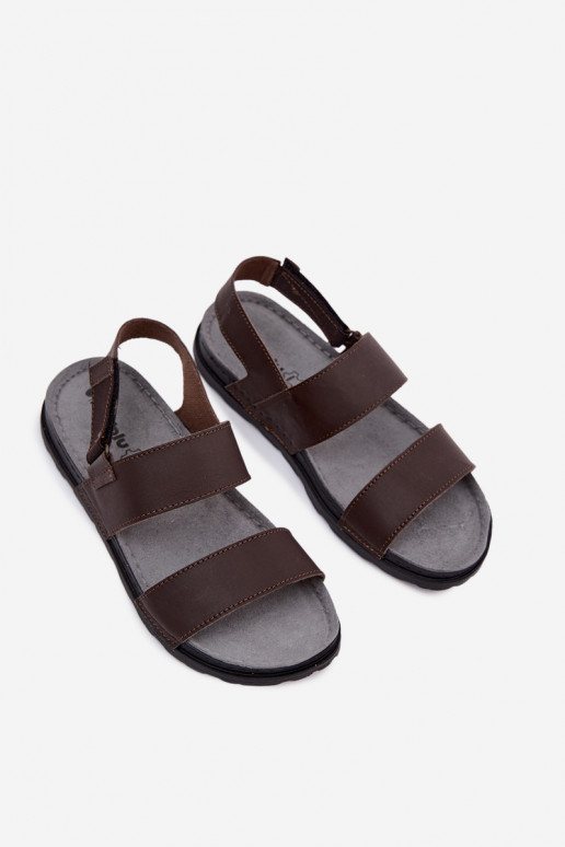 Sandalias marrones oscuras para hombre INBLU