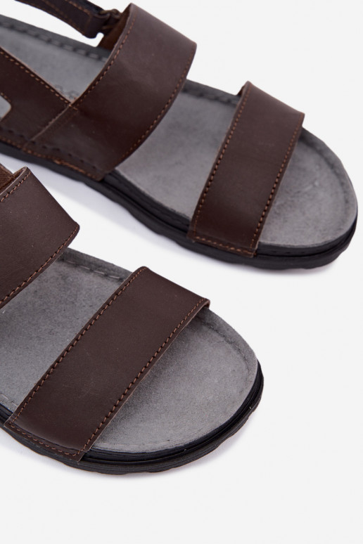 Sandalias marrones oscuras para hombre INBLU