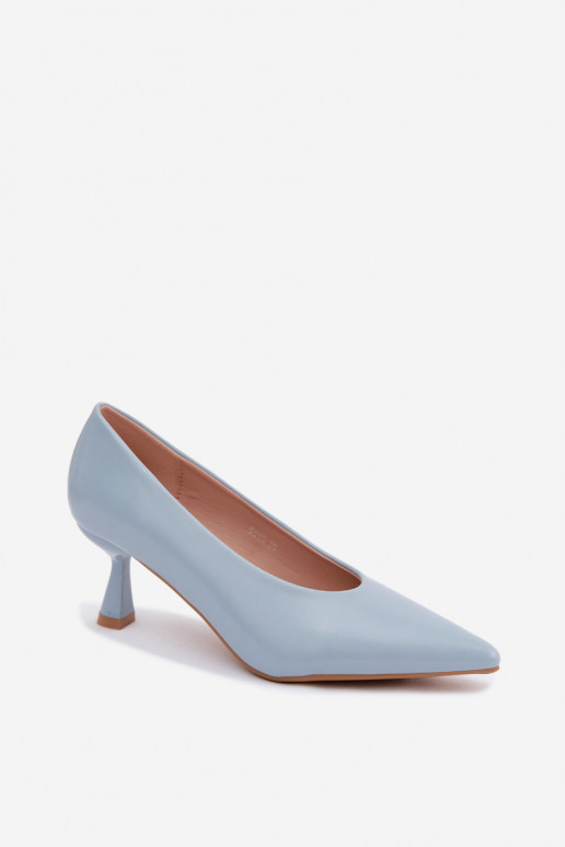 Zapatos de punta con tacones en azul Silenta