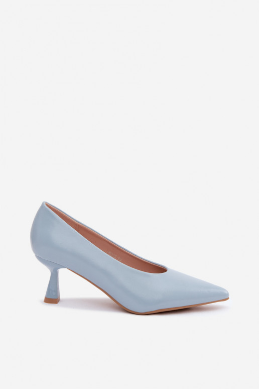 Zapatos de punta con tacones en azul Silenta