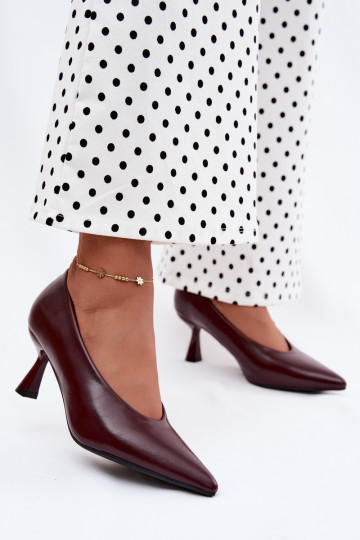 Zapatos de punta con tacones burdeos Silenta 2