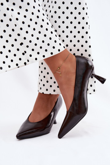 Zapatos de punta con tacones CzekoladoĮe Silenta 2