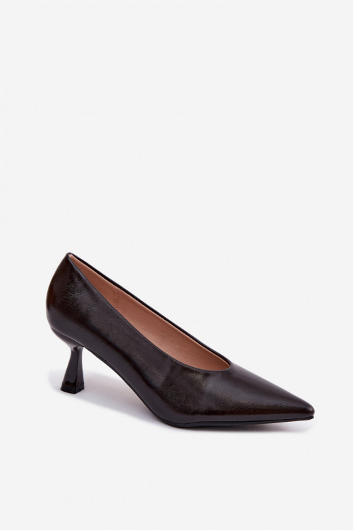 Zapatos de punta con tacones CzekoladoĮe Silenta