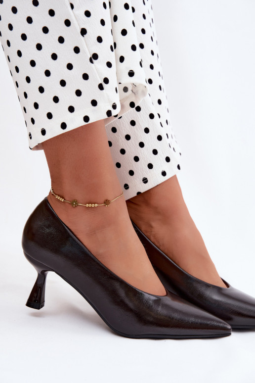Zapatos de punta con tacones CzekoladoĮe Silenta