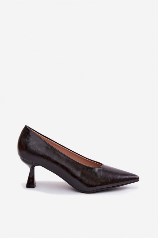 Zapatos de punta con tacones CzekoladoĮe Silenta