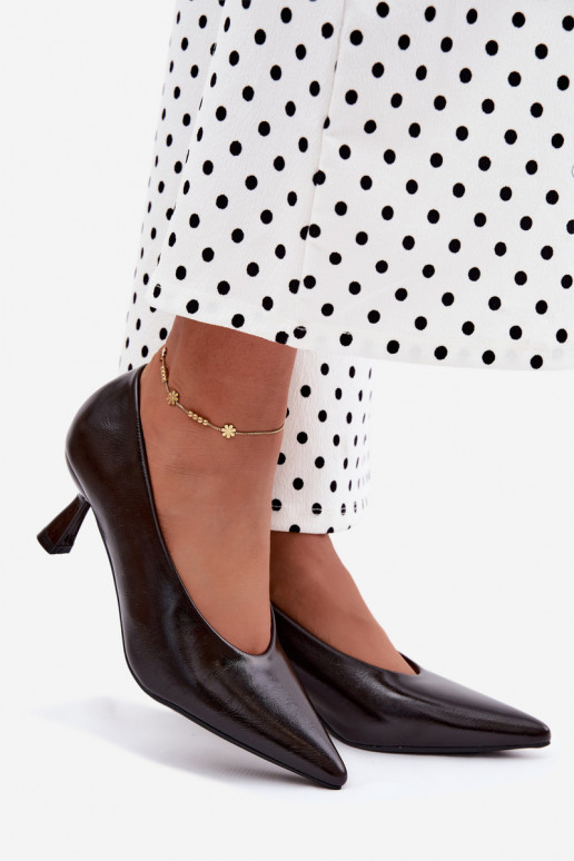 Zapatos de punta con tacones CzekoladoĮe Silenta