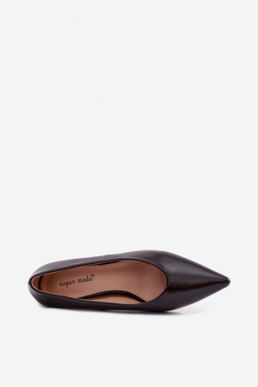 Zapatos de punta con tacones CzekoladoĮe Silenta