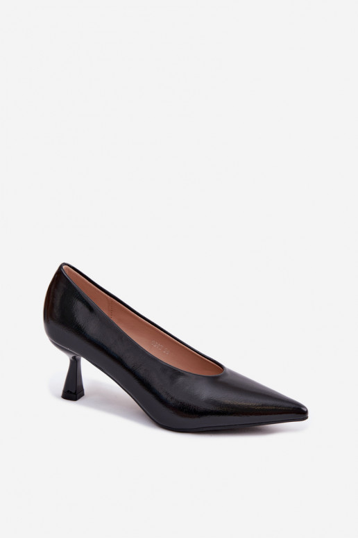Zapatos de punta con tacones en negro Silenta