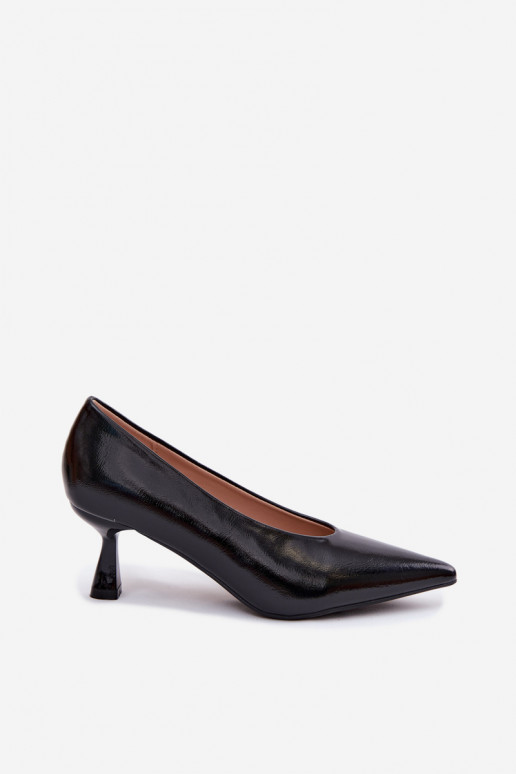 Zapatos de punta con tacones en negro Silenta