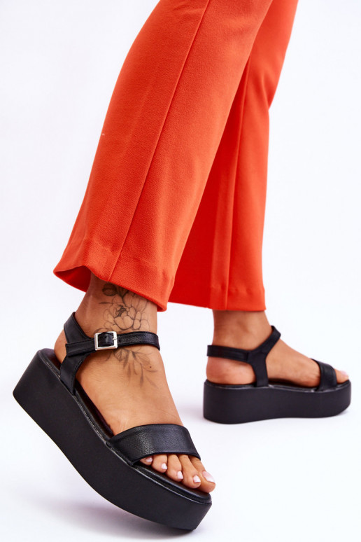 Sandalias de plataforma negras para mujer Casen