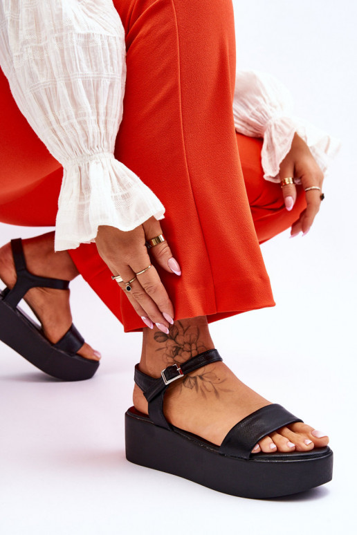 Sandalias de plataforma negras para mujer Casen