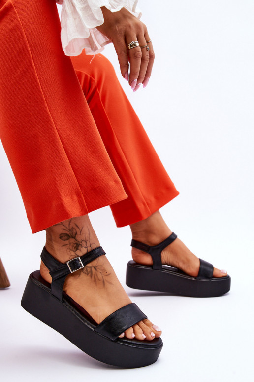 Sandalias de plataforma negras para mujer Casen