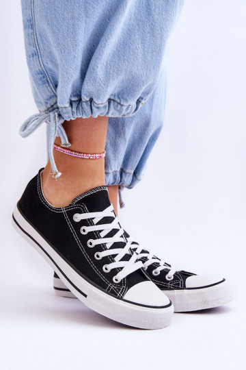 Zapatillas clásicas bajas para mujer en negro Vegas