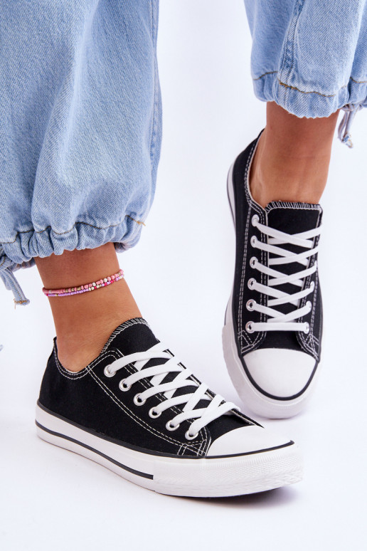 Zapatillas clásicas bajas para mujer en negro Vegas
