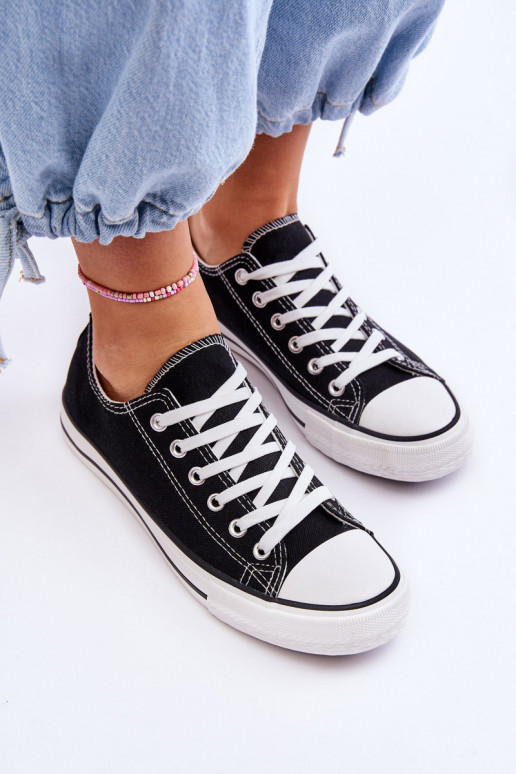 Zapatillas clásicas bajas para mujer en negro Vegas