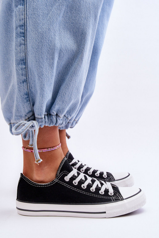 Zapatillas clásicas bajas para mujer en negro Vegas