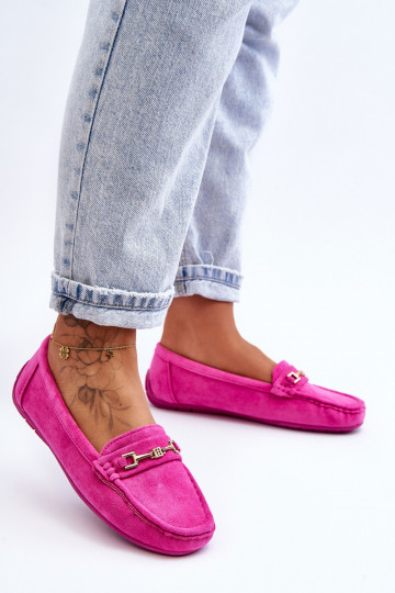 Mocasines clásicos rosas de ante para mujer Corinell