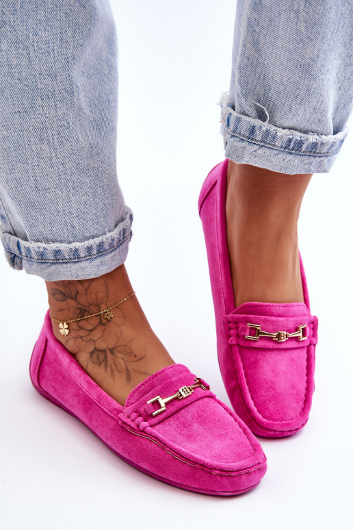Mocasines clásicos rosas de ante para mujer Corinell
