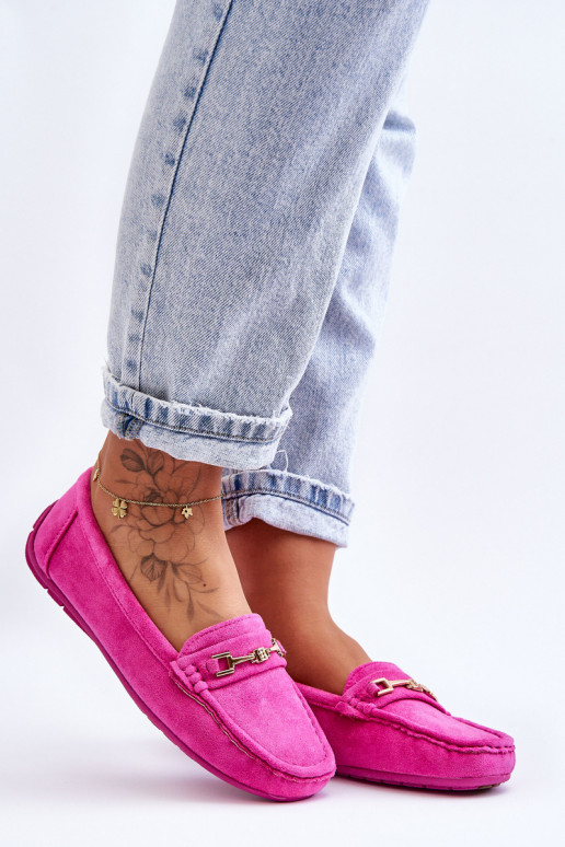Mocasines clásicos rosas de ante para mujer Corinell