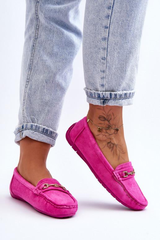 Mocasines clásicos rosas de ante para mujer Corinell