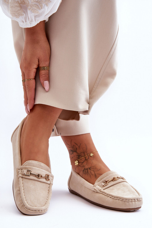 Mocasines clásicos de ante color arena para mujer Corinell