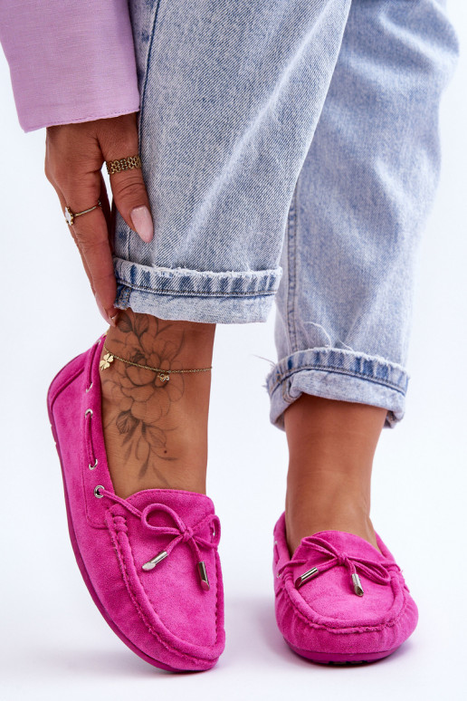 Mocasines elegantes rosas de ante Si Passione