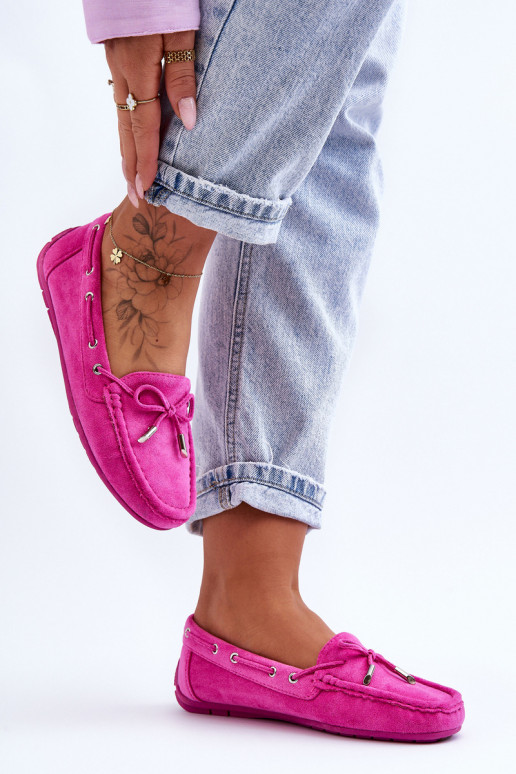 Mocasines elegantes rosas de ante Si Passione
