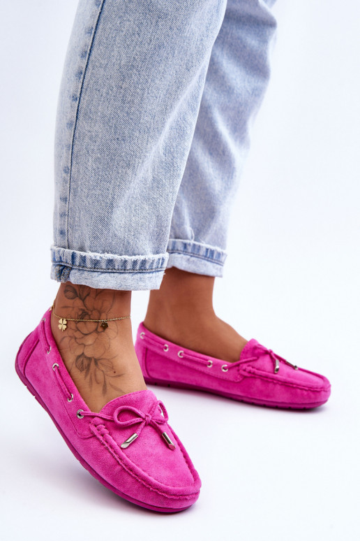 Mocasines elegantes rosas de ante Si Passione