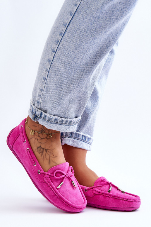 Mocasines elegantes rosas de ante Si Passione