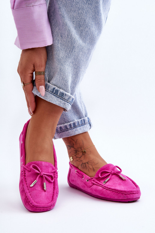 Mocasines elegantes rosas de ante Si Passione