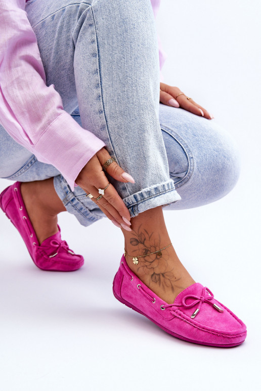Mocasines elegantes rosas de ante Si Passione