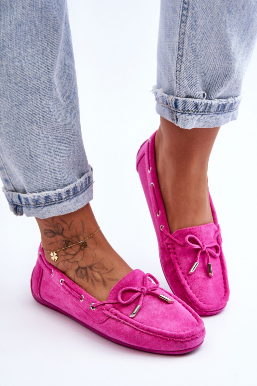 Mocasines elegantes rosas de ante Si Passione