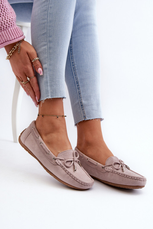 Mocasines elegantes morados de ante Si Passione