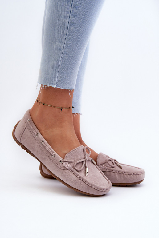 Mocasines elegantes morados de ante Si Passione