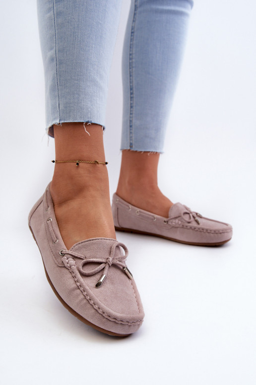 Mocasines elegantes morados de ante Si Passione