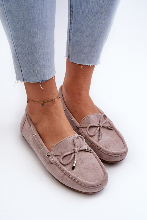 Mocasines elegantes morados de ante Si Passione