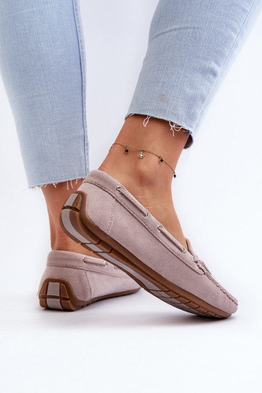 Mocasines elegantes morados de ante Si Passione