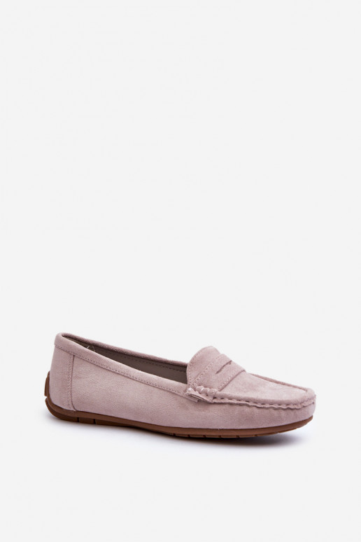Mocasines elegantes morados de ante Lenvie