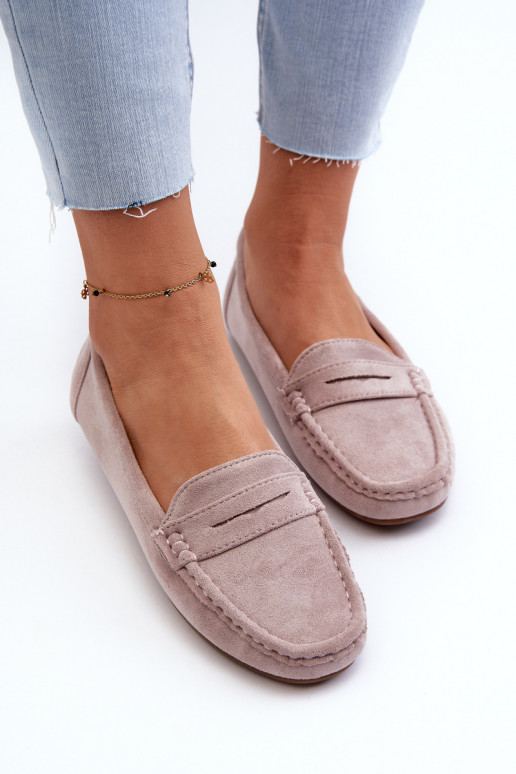 Mocasines elegantes morados de ante Lenvie