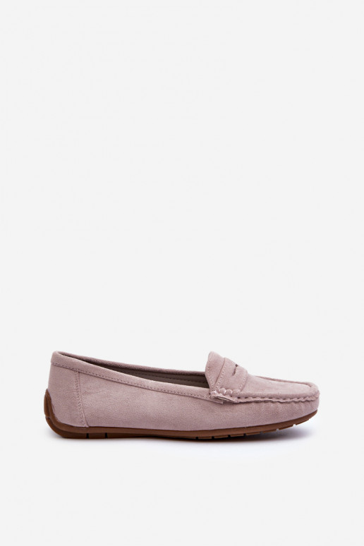 Mocasines elegantes morados de ante Lenvie