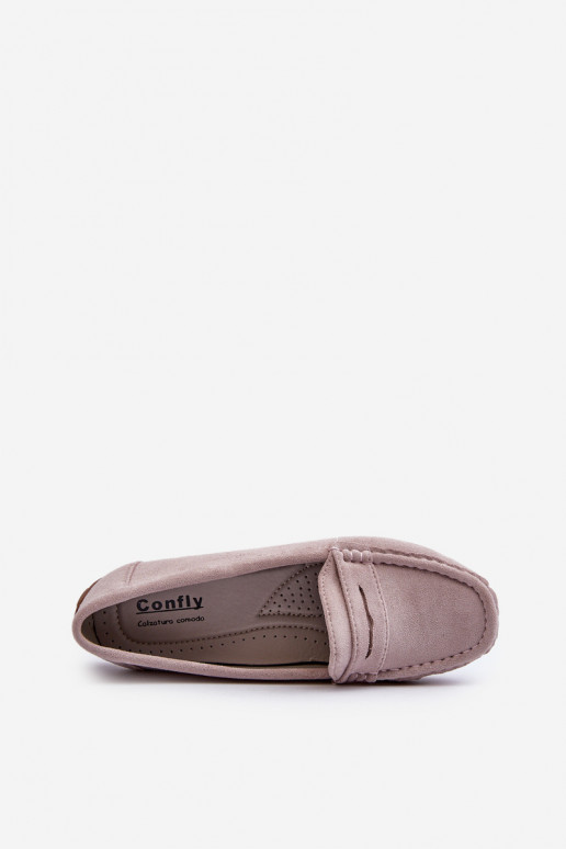 Mocasines elegantes morados de ante Lenvie